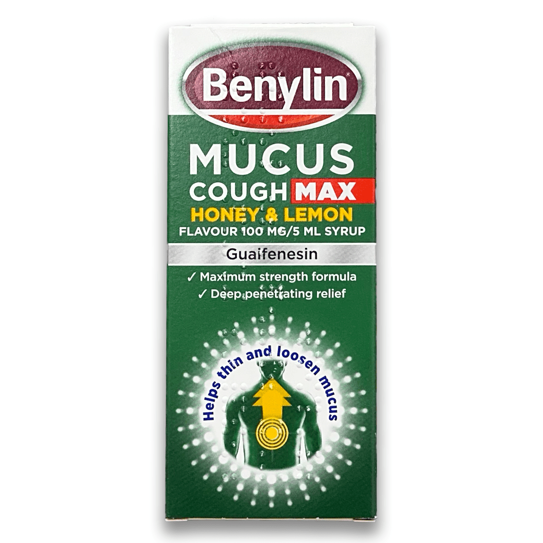Benylin Mucus Cough MAX 100mg/5ml Syrup - Honey and Lemon - Rightangled