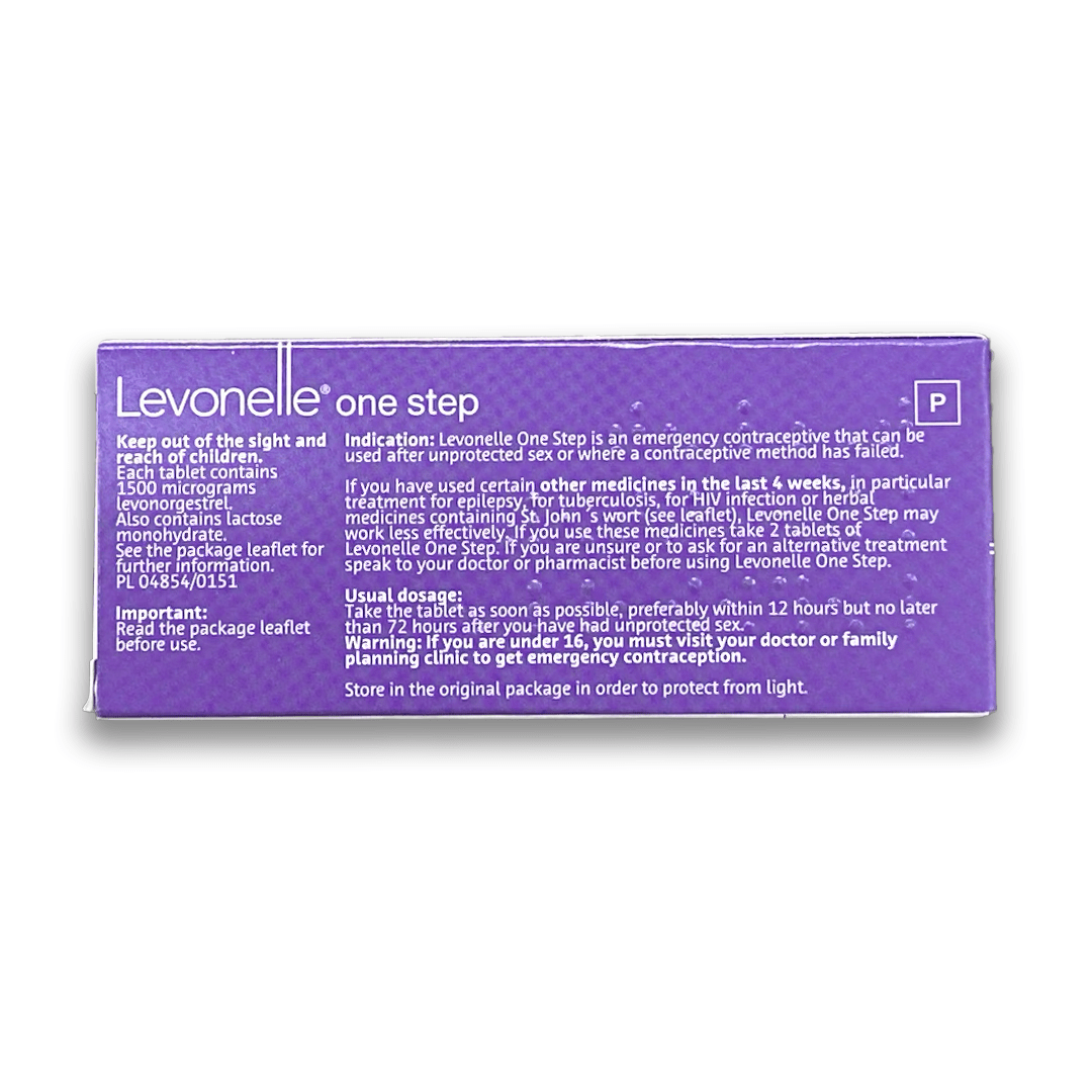 Levonelle One Step 1500 mcg tablet - Rightangled