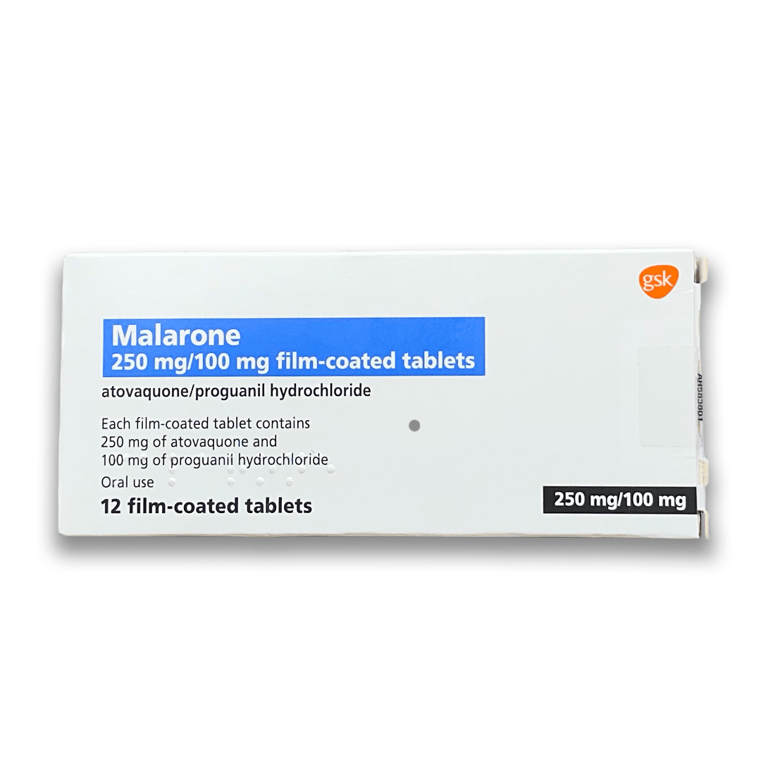Malarone 250mg/100mg tablets - Rightangled