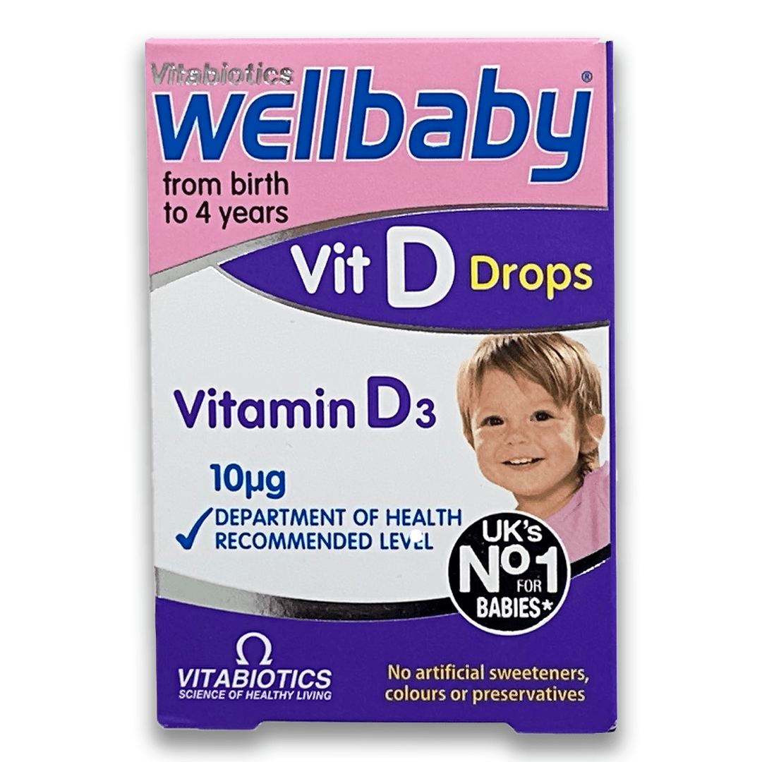 Vitabiotics Wellbaby Vit D Drops - 30 ml - Birth to 4 Years - Rightangled