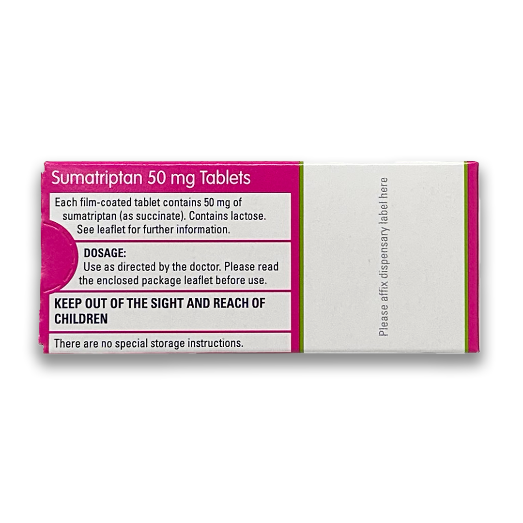 Sumatriptan 50mg Tablets