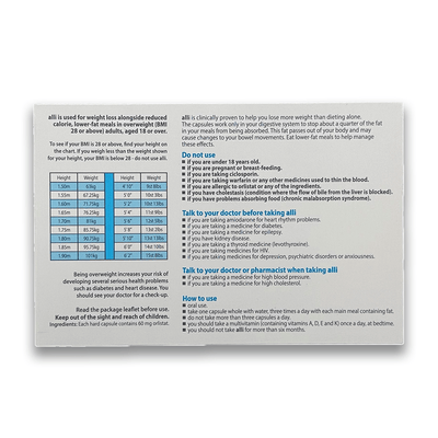 Alli 60mg Capsules - Rightangled