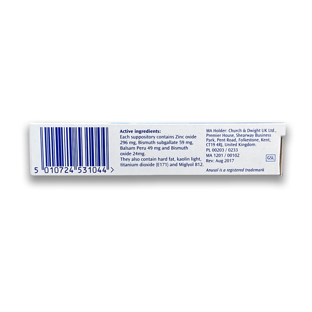 Anusol Suppositories - Rightangled