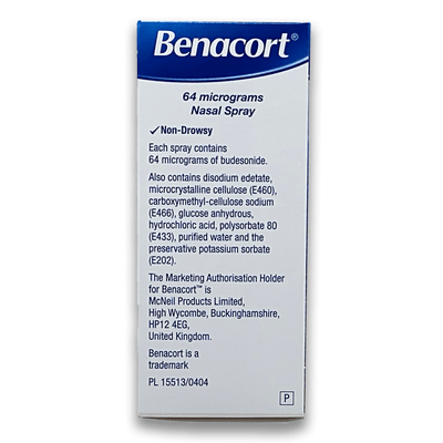 Benacort 64mcg Nasal Spray - Rightangled