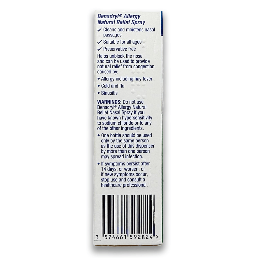Benadryl Allergy Natural Relief Nasal Spray - Rightangled