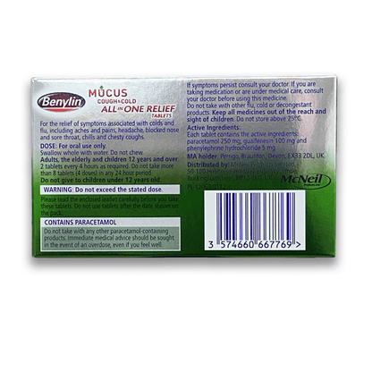 Benylin Mucus Cough & Cold All - in - One - Rightangled