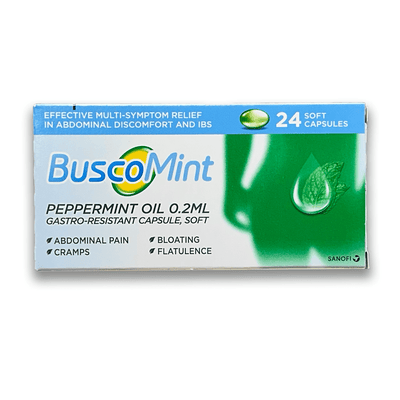 Buscomint Peppermint Oil 0.2ml G/R 24 Capsules - Rightangled