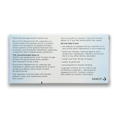 Buscomint Peppermint Oil 0.2ml G/R 24 Capsules - Rightangled