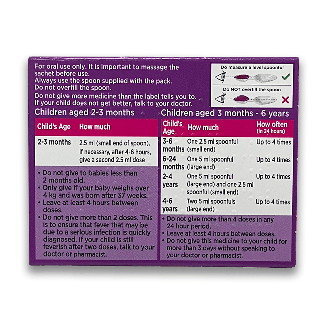 Calpol Infant Sugar Free Suspension Strawberry Flavour - Rightangled