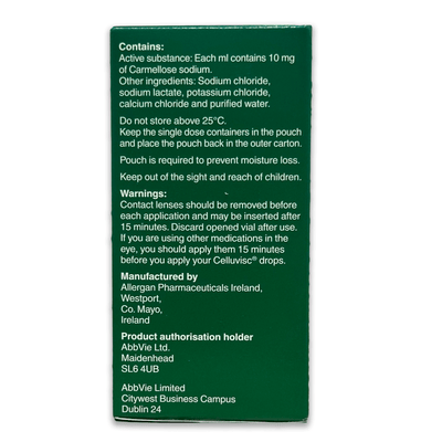 Celluvisc 1% eye drops - Rightangled