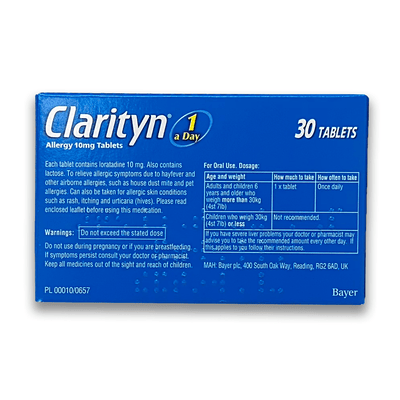 Clarityn Allergy 10mg - 30 Tablets - Rightangled