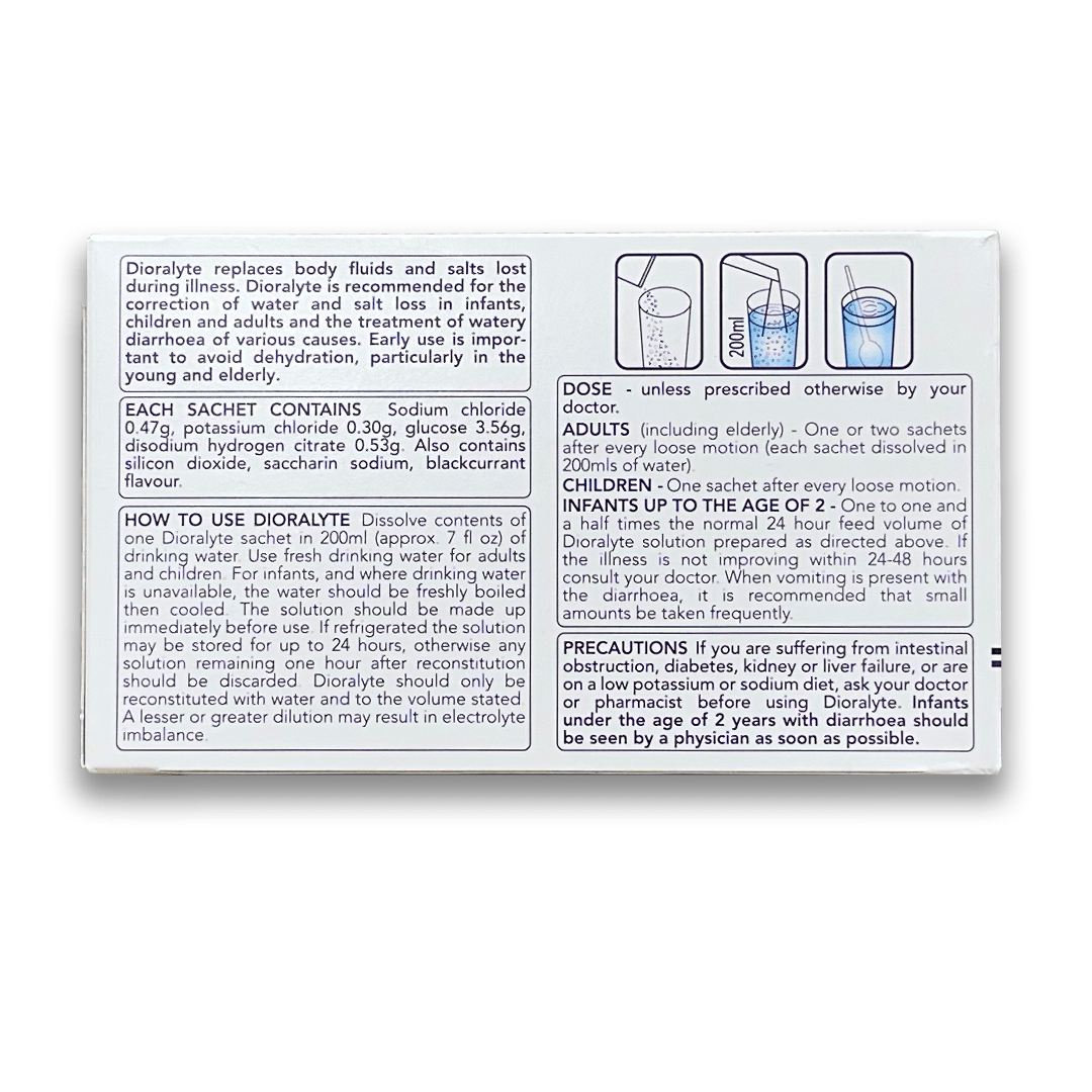 Dioralyte Blackcurrant Sachets - Rightangled