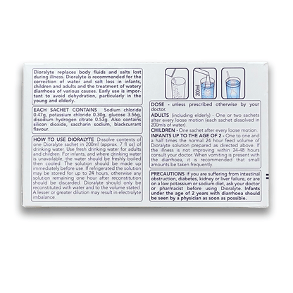 Dioralyte Blackcurrant Sachets - Rightangled