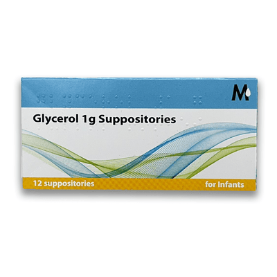Glycerol 1g For Constipation Infant Size – 12 Suppositories (Brand May Vary) - Rightangled