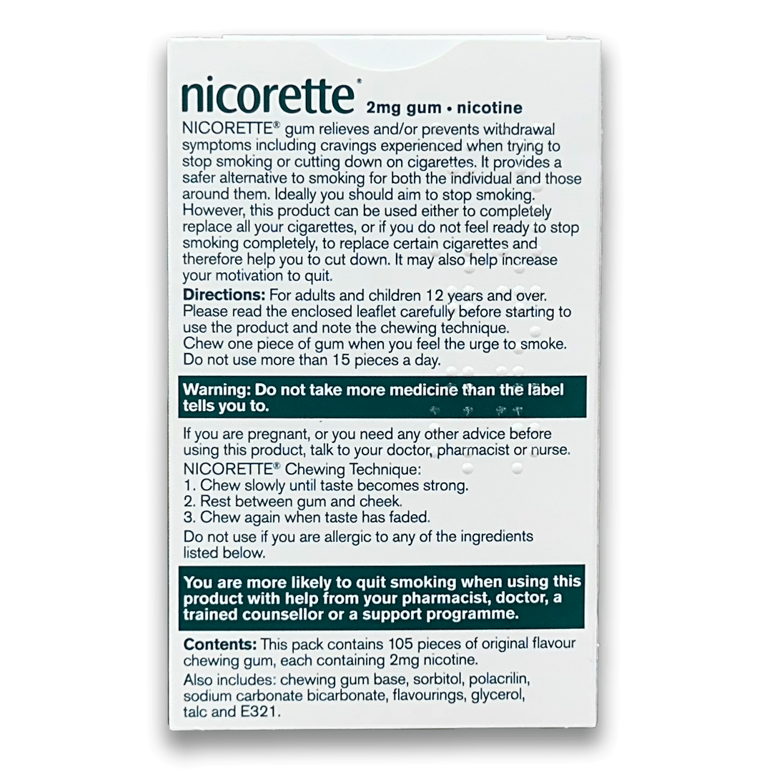 Nicorette gum (Nicotine) - Rightangled
