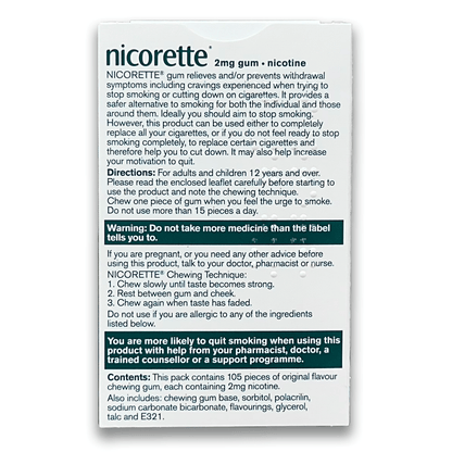 Nicorette gum (Nicotine) - Rightangled