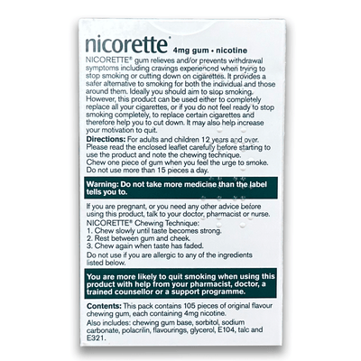 Nicorette gum (Nicotine) - Rightangled