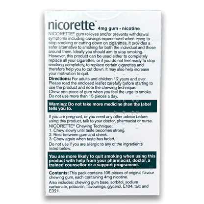 Nicorette gum (Nicotine) - Rightangled