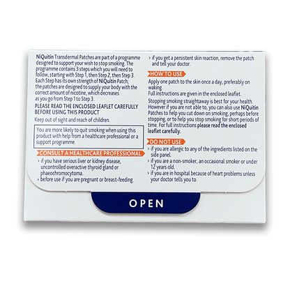 NiQuitin Transdermal Nicotine Patches - Rightangled