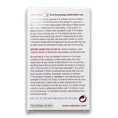 Otex Olive Oil Ear Drops - Rightangled