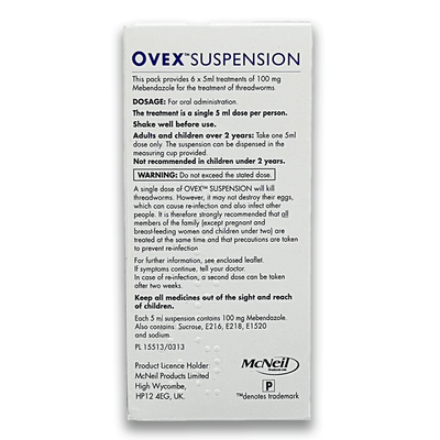 Ovex Suspension 30ml Family Pack - Rightangled