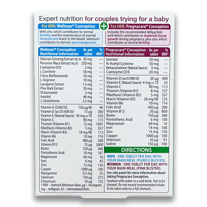 Pregnacare Conception him and her - Rightangled