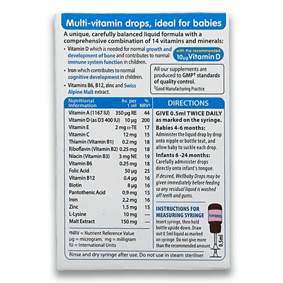 Wellbaby Multi - vitamin Drops (4 to 24 months) - Rightangled