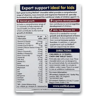 Wellkid Smart Chewable 4 - 12 years - Rightangled