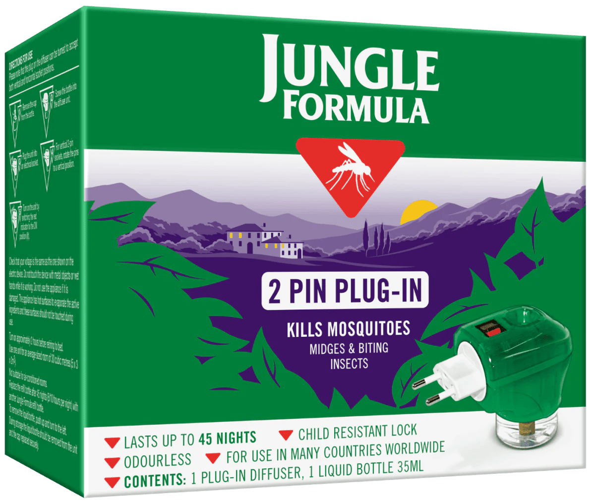 Jungle Formula 2 pin plug - in - Rightangled